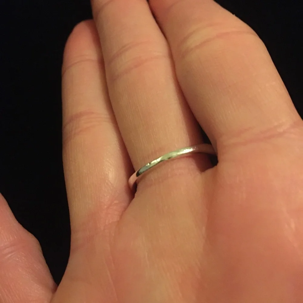 Silver Tone Sun and Moon Ring